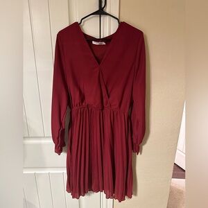 Red Long-sleeve Dress